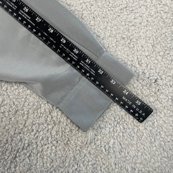 Husky Club Men's XL Gray Patterned Polyester Rayon Long Sleeve Button Up Shirt - Picture 12 of 16